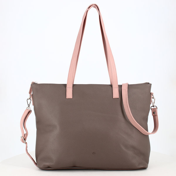 Prato LM K02 Asif Rindleder geprägt Shopper mid grey/light rose