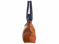 Prato LM K03 Asif Rindleder geprägt Shopper cognac/dblau
