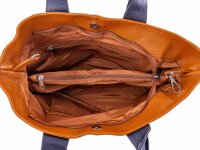 Prato LM K03 Asif Rindleder geprägt Shopper cognac/dblau