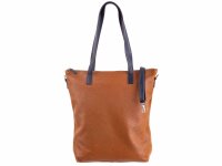 Prato LM K01 Asif Rindleder geprägt Shopper cognac/dblau