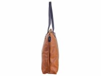 Prato LM K01 Asif Rindleder geprägt Shopper cognac/dblau