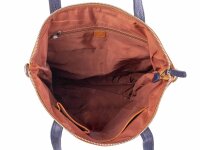 Prato LM K01 Asif Rindleder geprägt Shopper cognac/dblau