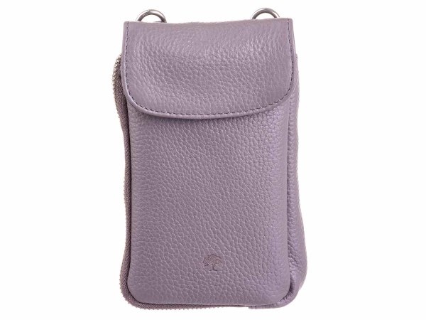 Prato LM AJ08 Asif Rindleder geprägt Handy Umhängetasche mid grey