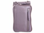 Prato LM AJ08 Asif Rindleder geprägt Handy Umhängetasche mid grey