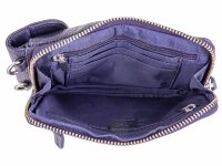 Prato LM AJ08 Asif Rindleder geprägt Handy Umhängetasche dblau