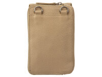 Prato LM AJ08 Asif Rindleder geprägt Handy Umhängetasche beige