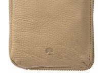 Prato LM AJ08 Asif Rindleder geprägt Handy Umhängetasche beige