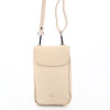 Prato LM AJ08 Asif Rindleder geprägt Handy Umhängetasche beige