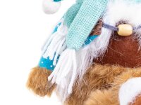 Boltze Teddy Bär Kantenhocker mit Mütze, Weste und Schal