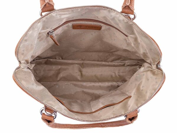 Prato LM Shahid K44-P geprägtes Rindleder Shopper cognac