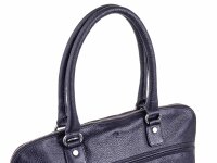 Prato LM Shahid K44-P gepr&auml;gtes Rindleder Shopper schwarz