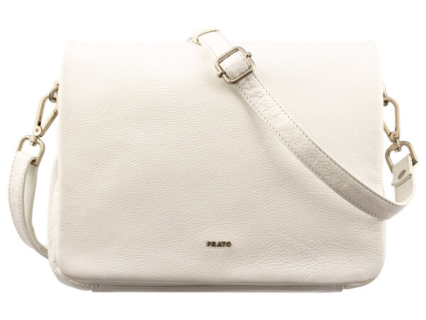 Prato LM Shahid H40-N glattes Rindleder Umhängetasche Handtasche white