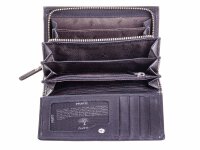 Prato Geldbörse B76-K-RFID glattes Rindleder schwarz