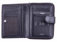 Prato Geldbörse B41-K-RFID glattes Rindleder schwarz