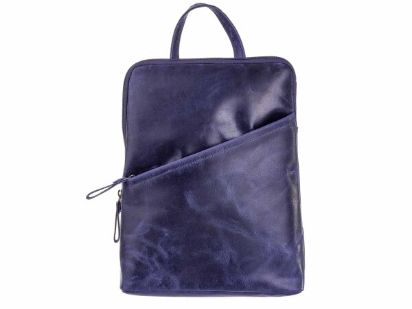 BAXX´S Leder Damen Rucksack Daypack S43 blau