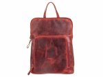 BAXX´S Leder Damen Lederrucksack Daypack S44 rot