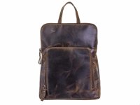 BAXX´S Leder Damen Lederrucksack Daypack S44 olive