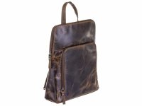 BAXX´S Leder Damen Lederrucksack Daypack S44 olive