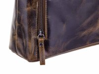 BAXX´S Leder Damen Lederrucksack Daypack S44 olive