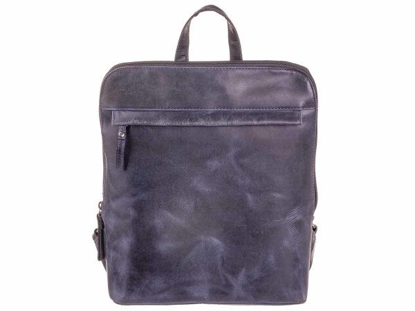 BAXX´S Leder Damen Stadtrucksack Outdoor S50 blau