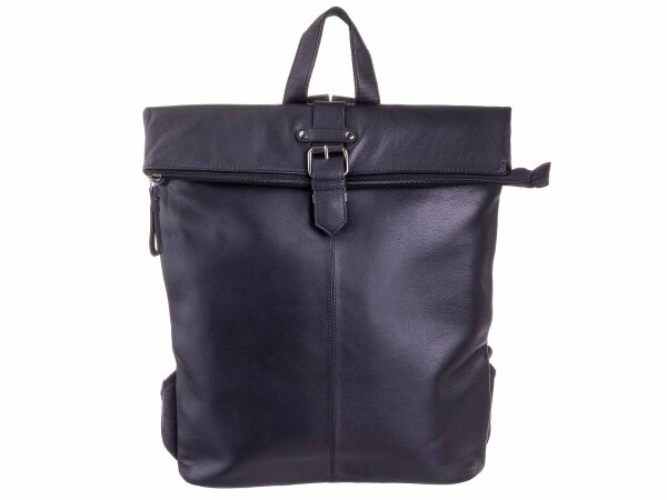 BAXX´S Leder Damen Daypack Backpack S41 schwarz