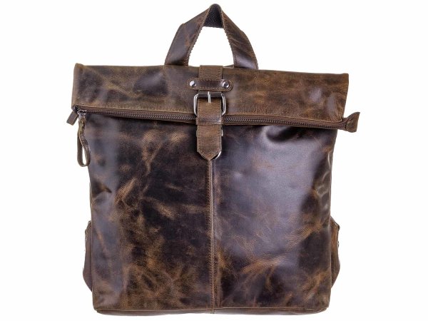 BAXX´S Leder Damen Cityrucksack Backpack S40 olive
