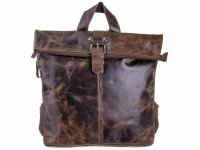 BAXX´S Leder Damen Cityrucksack Backpack S40 olive
