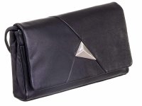 BAXX´S Leder Damen Abendtasche Clutch 277403 schwarz