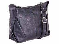 BAXX´S Leder Damen Reißverschluss Handtasche 237003 schwarz
