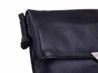 BAXX´S Leder Damen Abendtasche Schultertasche mit Drehverschluss 260417 schwarz