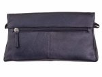 BAXX´S Leder Damen Schultertasche Abendtasche mit Magnetverschlüssen 267517 schwarz
