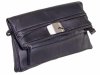 BAXX´S Leder Damen Schultertasche Abendtasche mit Magnetverschlüssen 267517 schwarz