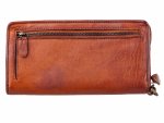 The Chesterfield Brand Leder Soft Antique Damen Reißverschlussbörse cognac