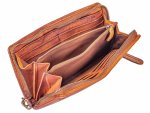 The Chesterfield Brand Leder Soft Antique Damen Reißverschlussbörse cognac