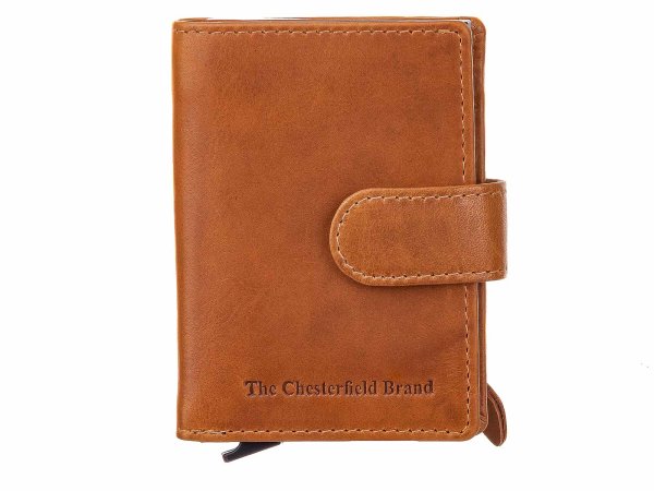 The Chesterfield Brand Leder Wax Pull Up Unisex Geldbörse cognac