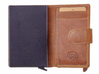 The Chesterfield Brand Leder Wax Pull Up Unisex Geldbörse cognac