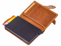 The Chesterfield Brand Leder Wax Pull Up Unisex Geldbörse cognac