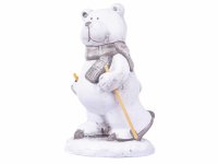 Cepewa Lustiger Eisbär auf Ski Deko-Figur ca.16 cm