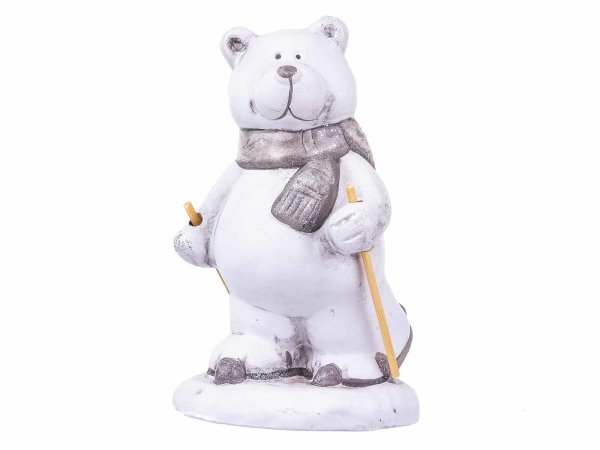 Cepewa Lustiger Eisbär auf Ski Deko-Figur ca.16 cm...