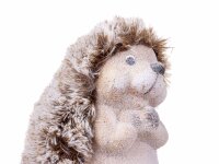 Cepewa Keramik Igel mit Fell Dekofigur ca. 19 cm Faust