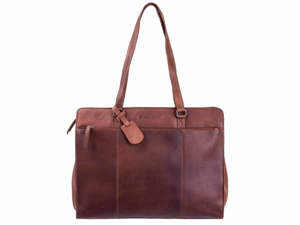 DIMAGINI Leder Laptoptasche 16" DM384006 Brown