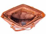 DIMAGINI Leder Laptoptasche 15"DM 384007 Kroko-Optik Cognac