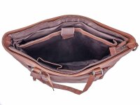 DIMAGINI Leder Laptoptasche 15"DM 384007 Kroko-Optik Brown