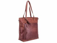 DIMAGINI Leder Laptoptasche 15"DM 384007 Kroko-Optik Brown