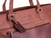DIMAGINI Leder Laptoptasche 15"DM 384007 Kroko-Optik Brown