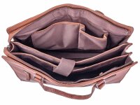DIMAGINI Leder Laptoptasche 16" DM384008 Kroko-Optik Brown