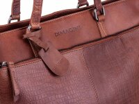 DIMAGINI Leder Laptoptasche 16" DM384008 Kroko-Optik Brown