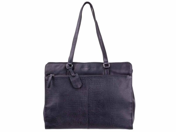 DIMAGINI Leder Laptoptasche 16" DM384008 Kroko-Optik...