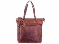 DIMAGINI Leder Shopper XL DM384009 mit Laptopfach 15&quot; Kroko-Optik Brown