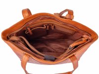DIMAGINI Leder Shopper DM 384010 mit Laptopfach 15" Cognac